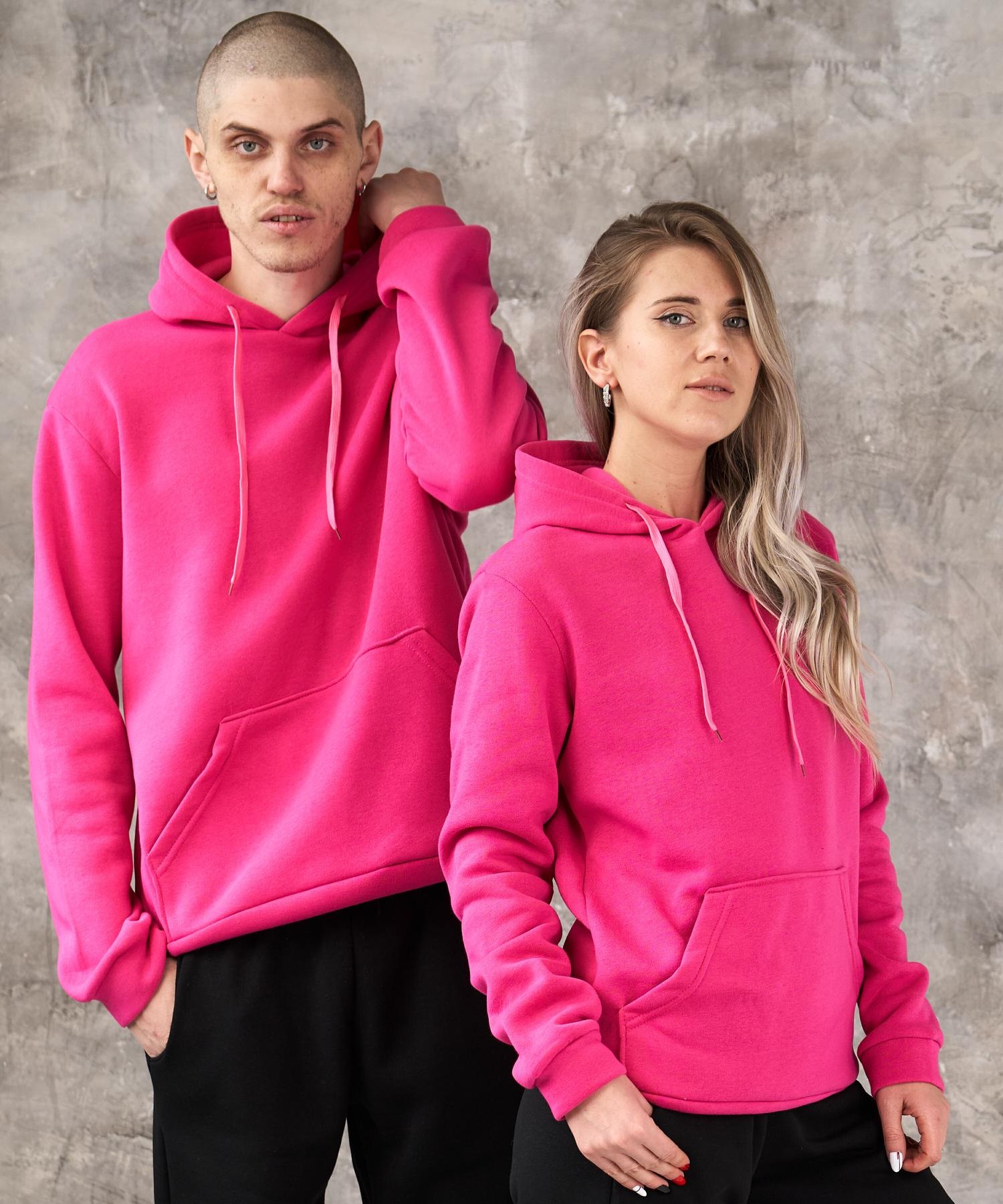 худі на флісі колір малиновий