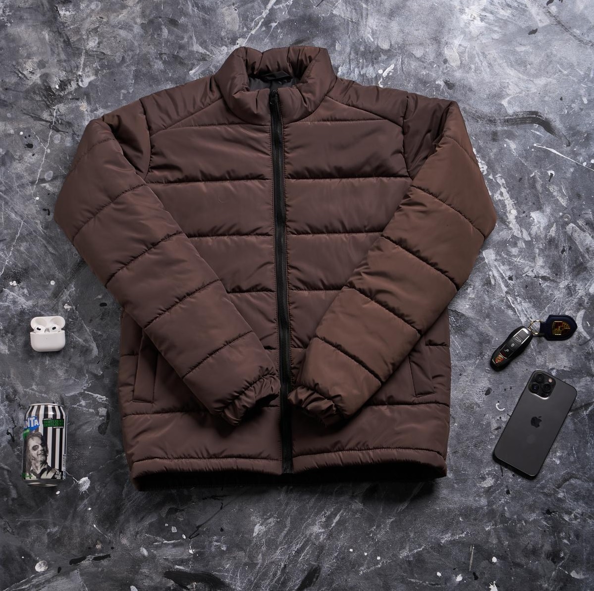 куртка зимова колір коричневий