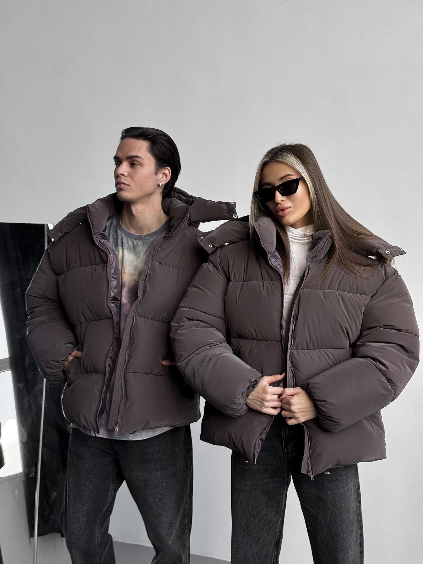 куртка зимова пуховик шоколад