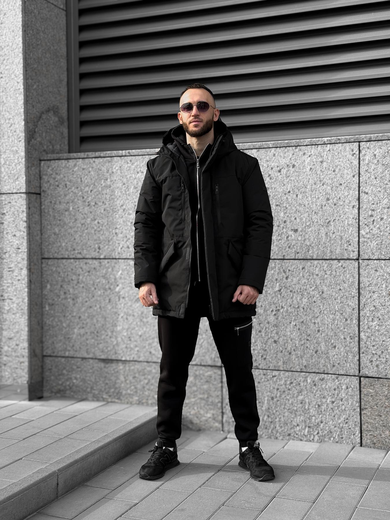 куртка зимова колір чорна